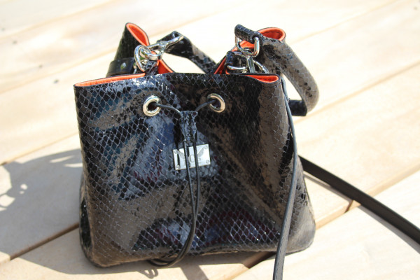 Artikelbild 1 des Artikels schwarzer Leder Beutel Handtasche